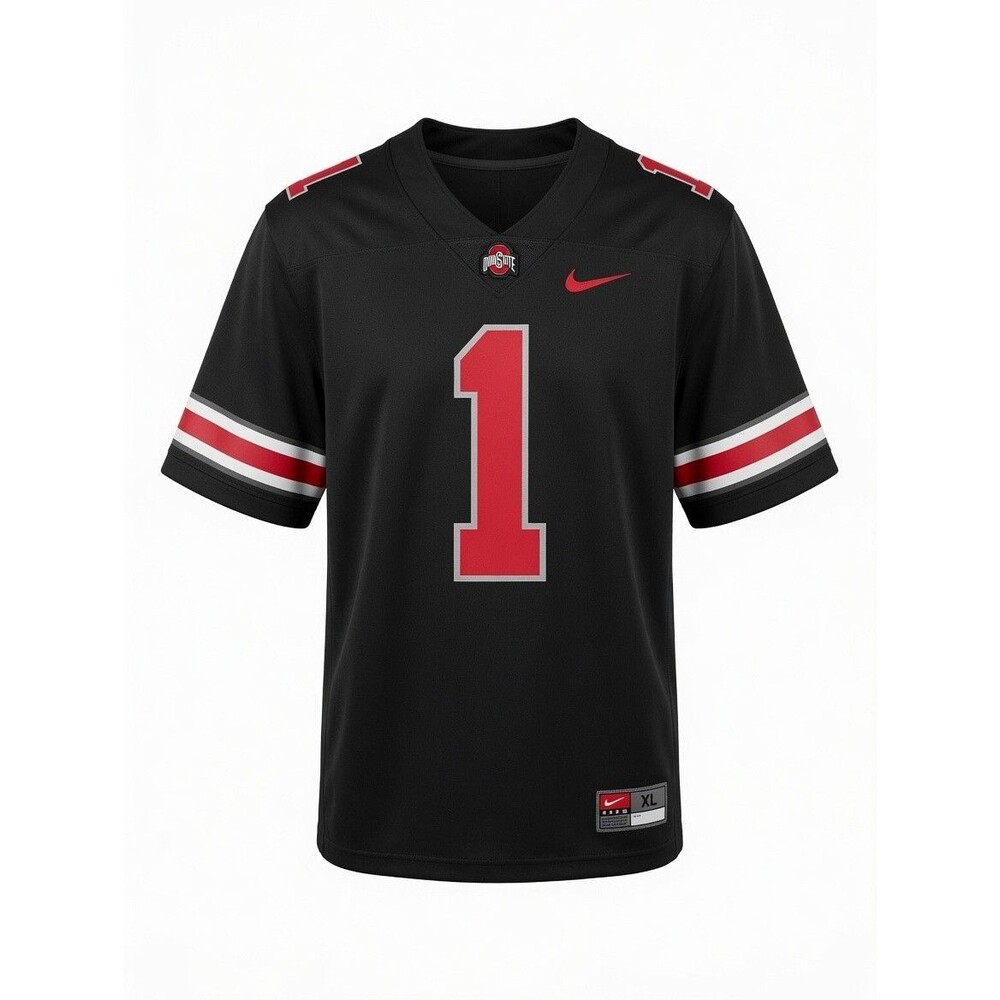 Nike Ohio State Buckeyes #1 Youth XL Replica Football Jersey Black Boys OSU EUC
